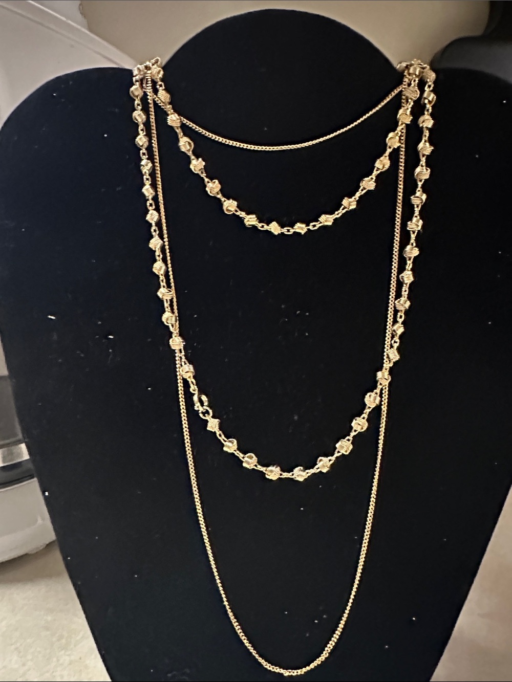 Brighton Gold Double-Layer dainty Women's Necklace - Elegant Layered Chain - Picture 4 of 11